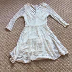 White Lace Skater Dress